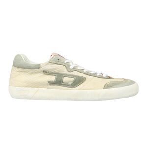 Diesel Mens S-Leroji Leather Sneakers / Antique White